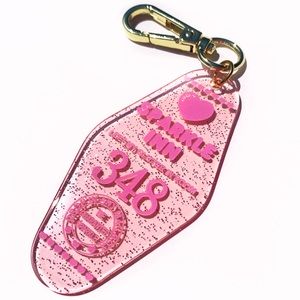 Sparkle Inn Motel Bag Charm Keychain
